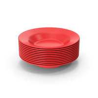 Stack Of Pasta Bowl Red PNG & PSD Images
