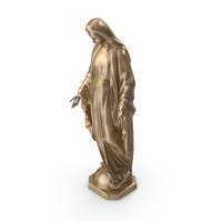 Virgin Mary Bronze Statue PNG & PSD Images