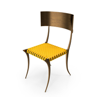 Brass Klismos Chair PNG & PSD Images