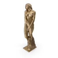 Woman Bronze Sculpture PNG & PSD Images