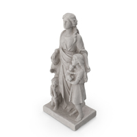 Woman with Kids Statue PNG & PSD Images