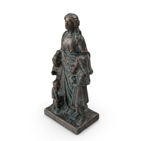 Woman with Kids Bronze Outdoor Statue PNG & PSD Images