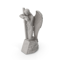 Angel on Rock with Cross PNG & PSD Images