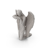 Angel on Knee with Sword PNG & PSD Images