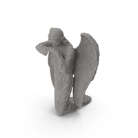Angel on Knee Stone PNG & PSD Images