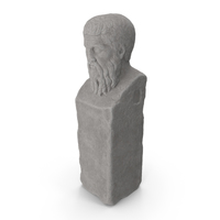 Herm Of Plato Stone Sculpture PNG & PSD Images
