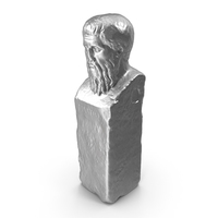 Herm Of Plato Metal Sculpture PNG & PSD Images