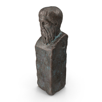 Herm of Plato Bronze Outdoor PNG & PSD Images