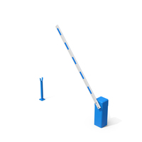 Automatic Road Barrier Opened Blue PNG & PSD Images