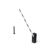 Automatic Road Barrier Opened Black PNG & PSD Images