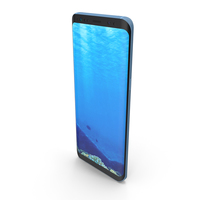 Samsung Galaxy S8 Coral Blue PNG & PSD Images