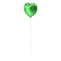 Single Heart balloons Green PNG & PSD Images