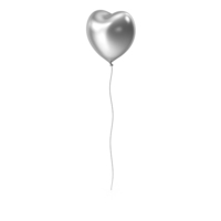 White Single Heart Balloon PNG & PSD Images