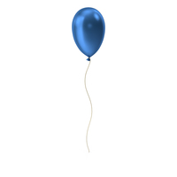 Single Balloons Blue PNG & PSD Images