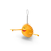 Sunny Smiley Keychain PNG & PSD Images