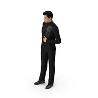 Asian Man Tunic Suit Standing Pose PNG & PSD Images