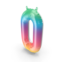 Balloon Numbers 0 Rainbow PNG & PSD Images