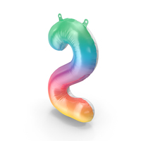 Balloon Numbers 2 Rainbow PNG & PSD Images