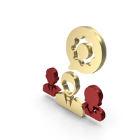 Team Work Support Management Gold Icon PNG & PSD Images