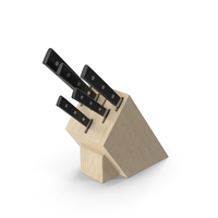 Kitchen Knife Holder with Knives PNG & PSD Images