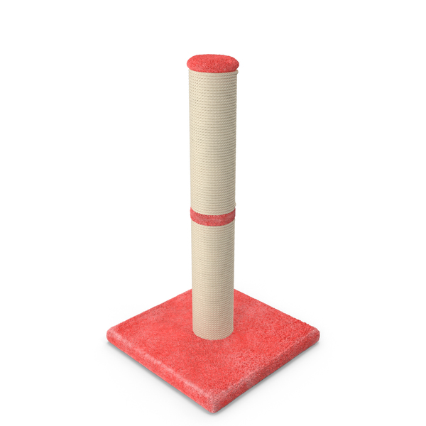Red Cat Scratching Post PNG & PSD Images