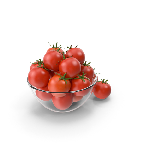 Cherry Tomatoes in Glass Bowl PNG & PSD Images