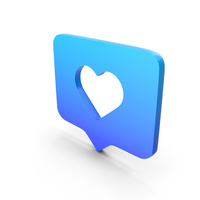 Love Heart Chat Blue PNG & PSD Images