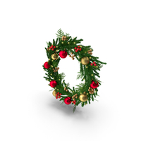Christmas Wreath with Berries PNG & PSD Images