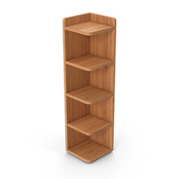 Wooden Carner Bookshelf PNG & PSD Images
