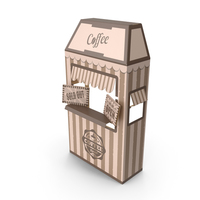 Coffee Booth Cardboard Stand PNG & PSD Images
