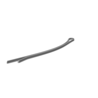 Curved Hair Pin Silver PNG & PSD Images
