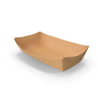 Disposable Brown Paper Food Tray PNG & PSD Images