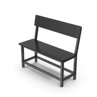 School Bench Black PNG & PSD Images
