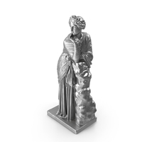 Polyhymnia Metal Statue PNG & PSD Images