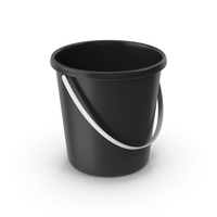 Black Plastic Bucket PNG & PSD Images