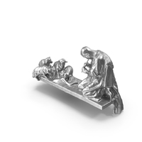 Shepherd with Sheeps Metal PNG & PSD Images