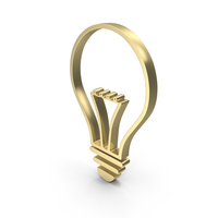 Bulb Logo Symbol Gold PNG & PSD Images