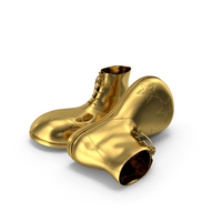 Clown Shoes Gold PNG & PSD Images