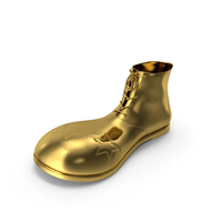 Clown Shoe Right Gold PNG & PSD Images