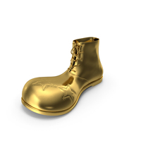 Clown Shoe Left Gold PNG & PSD Images