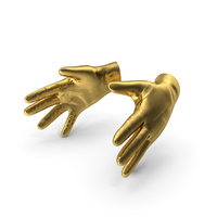 Leather Gloves Gold 3 PNG & PSD Images