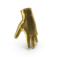 Leather Glove Left Gold PNG & PSD Images