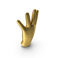 Leather Glove Left Gold 2 PNG & PSD Images