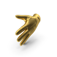 Leather Glove Left Gold 3 PNG & PSD Images