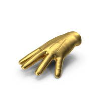 Leather Glove Left Gold 4 PNG & PSD Images