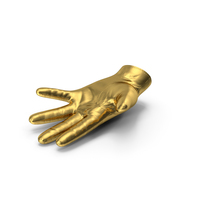 Gold Leather Glove Left Hand PNG & PSD Images
