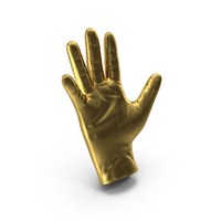 Leather Glove Right Gold 2 PNG & PSD Images