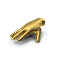 Leather Glove Right Gold 4 PNG & PSD Images