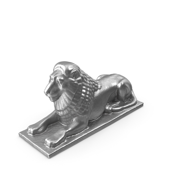 Lion Decor Metal Statue PNG & PSD Images
