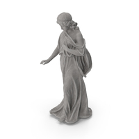 Woman Touch Stone Statue PNG & PSD Images